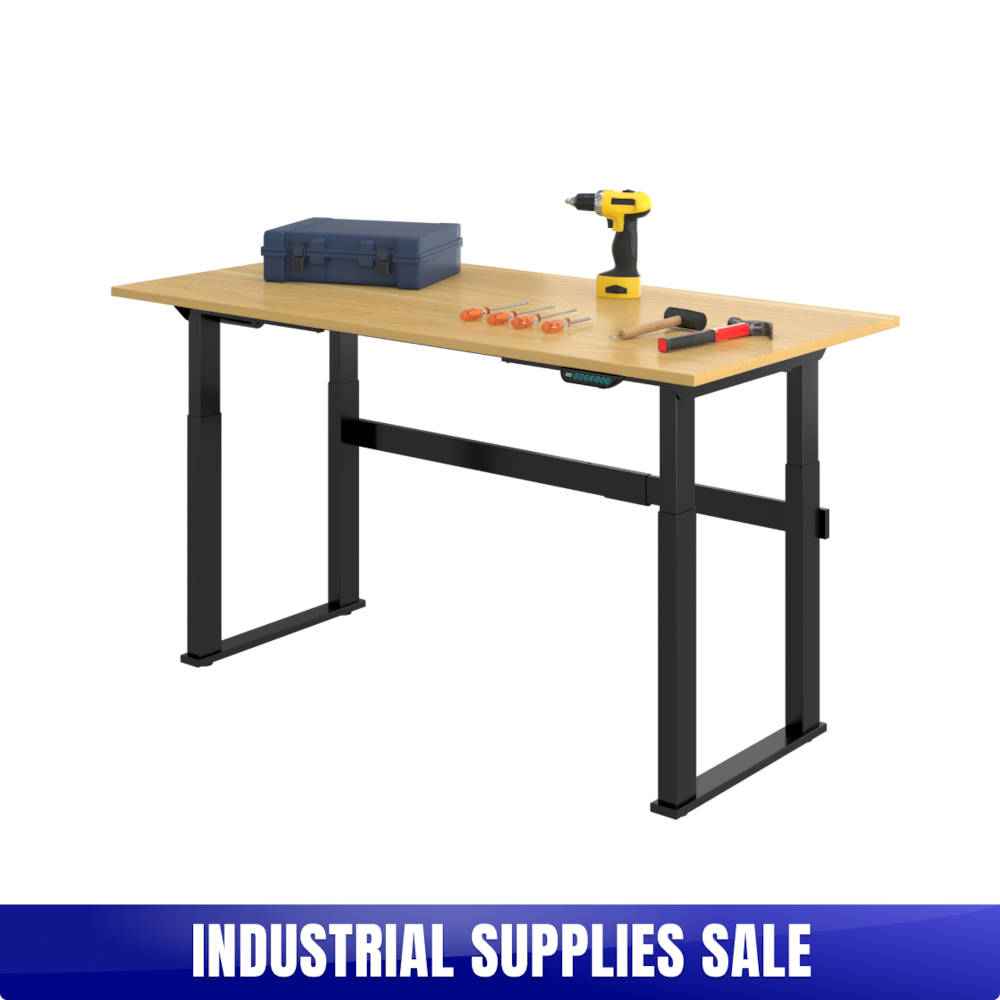 Electric Industrial Height-Adjustable Workbench – Reinforced 4-Leg Frame_4Dock